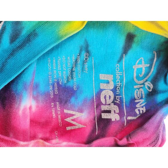 Disney Neff Shirt Mens Medium Mickey Short Sleeve Retro Streetwear Bold Tie Dye - Picture 6 of 9